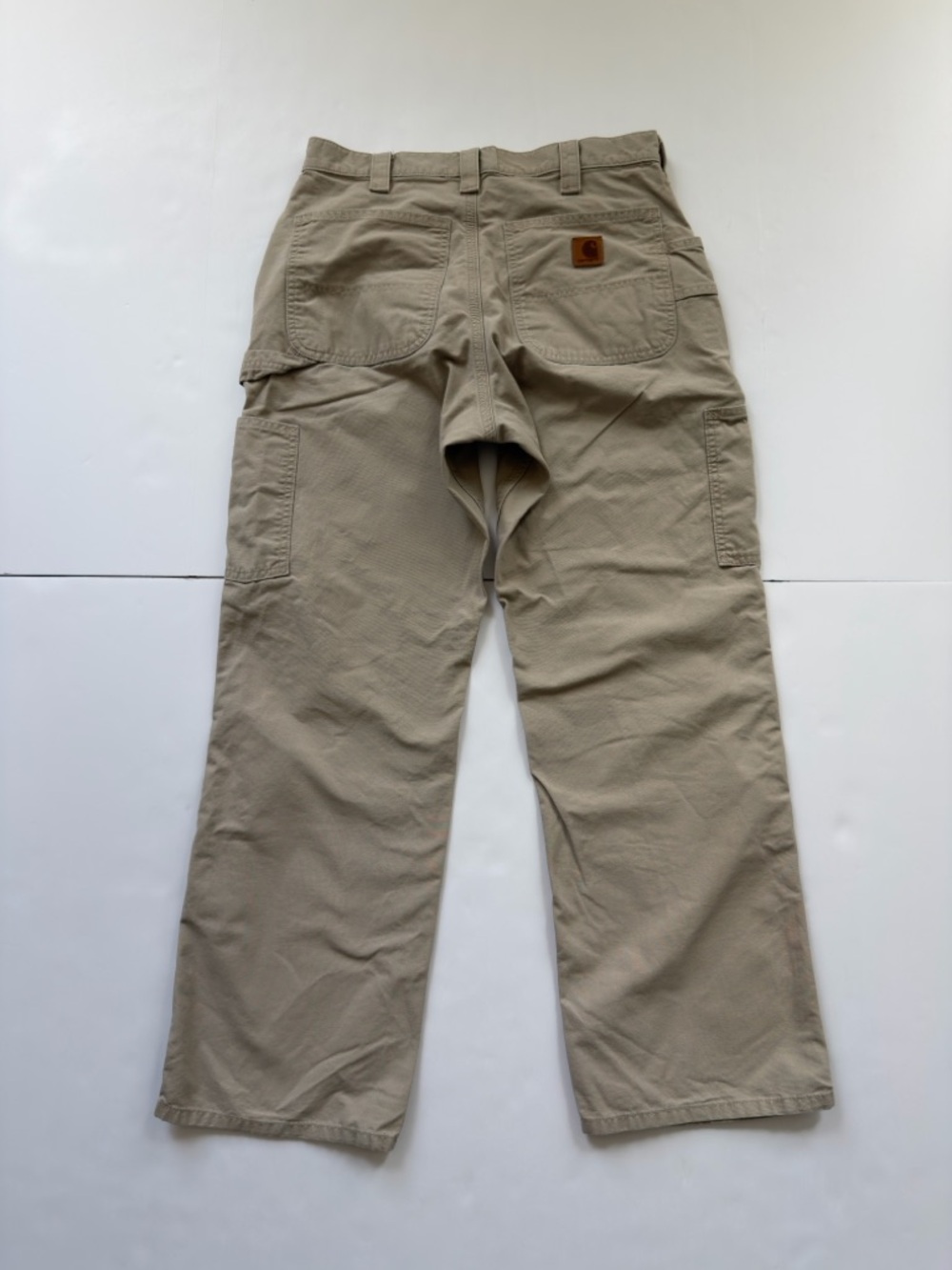 Carhartt B151 Dungaree Fit Pants Mens 32x29 Tan Carpenter Workwear Utility - Picture 8 of 9